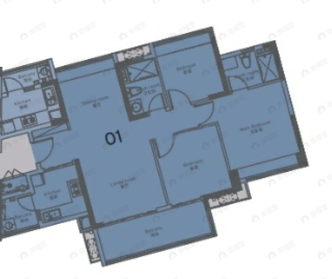 3室2厅2卫建面109平户型图