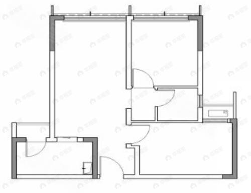 蓝光西环里2室2厅1卫户型图