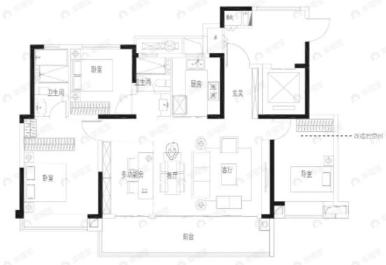 徽创龙川汇4室2厅2卫户型图