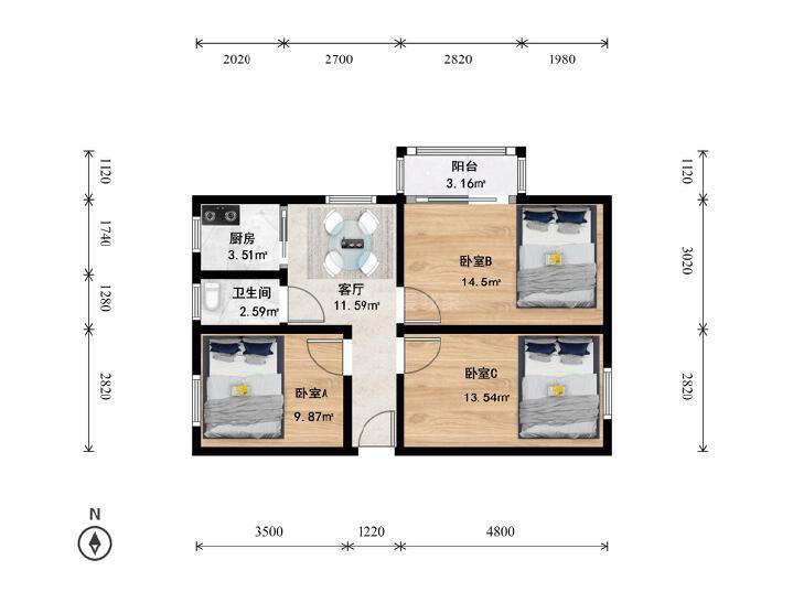整租·北油小区