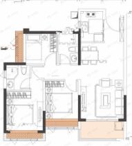 光明金茂广场3室2厅2卫户型图