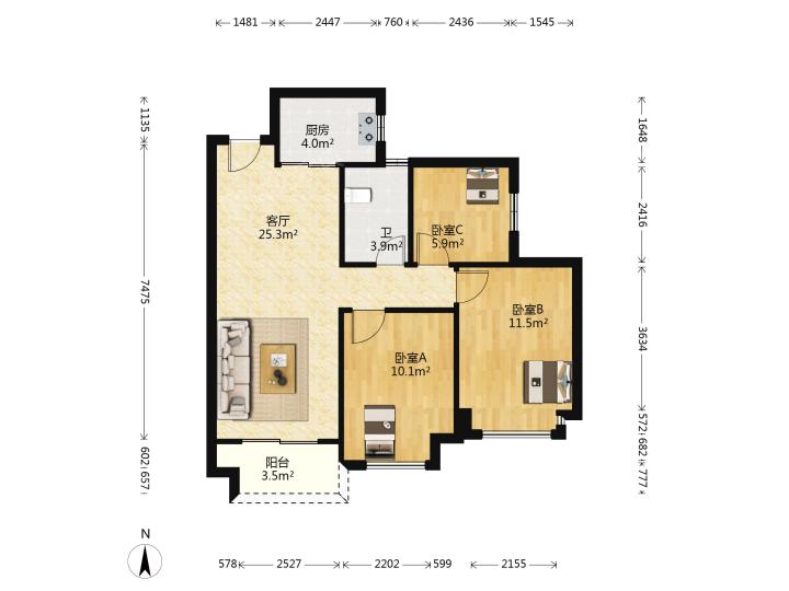 整租·合景阳光城领峰