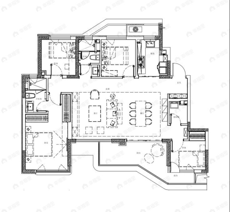 国润当代境MOMA4室2厅2卫户型图