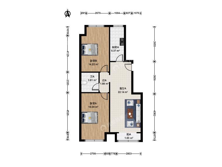 整租·芭蕾雨悦都(一期)