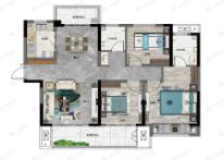 商都河洛阜园3室2厅2卫户型图