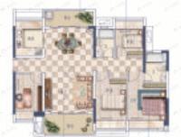 富威堡翠湖岭峰4室2厅2卫户型图