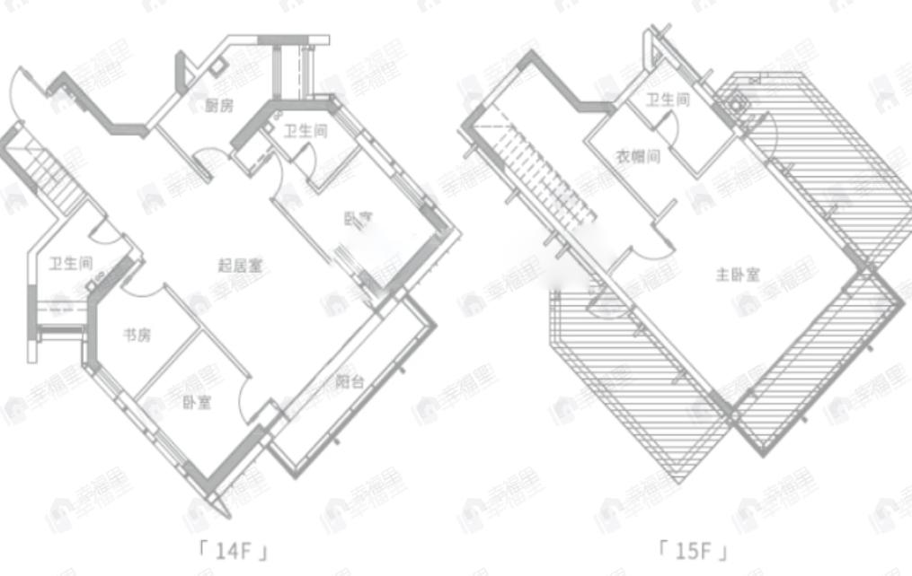 4室2厅3卫建面171平西北|西|南|东户型图