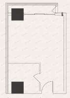1室1厅建面55m²北户型图