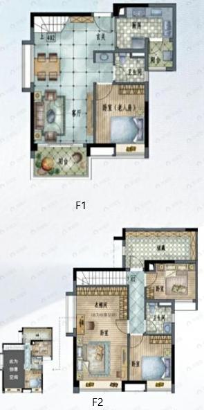 保利半岛南地块4室1厅2卫户型图