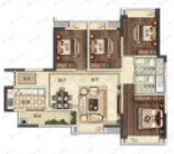 人居盛和林语4室2厅2卫户型图