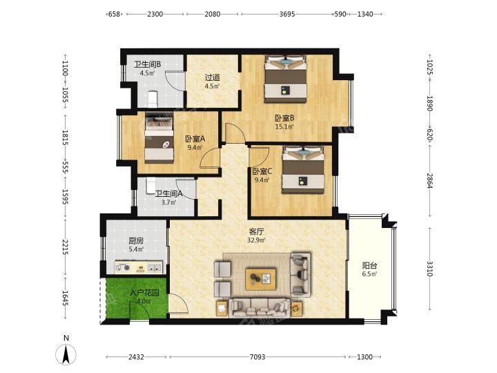 整租·万科府前一号