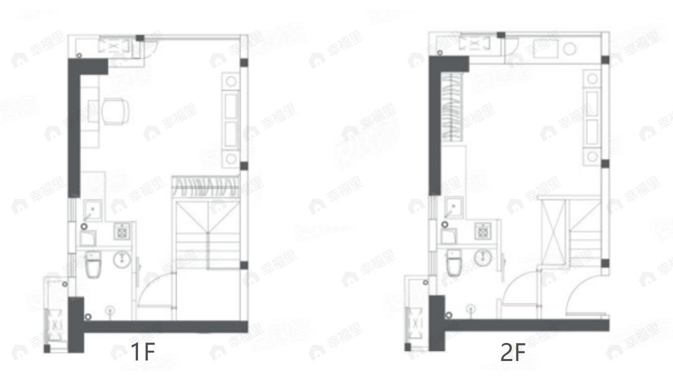 正祥学林丰茂1室1厅2卫户型图