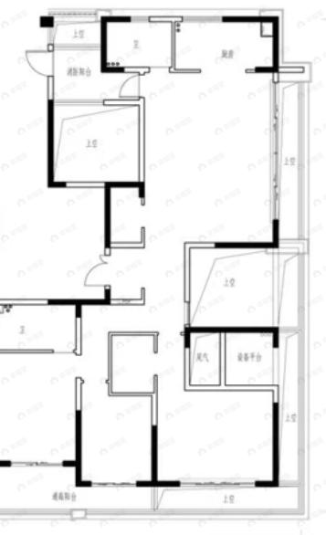 4室2厅3卫建面169平南|东户型图