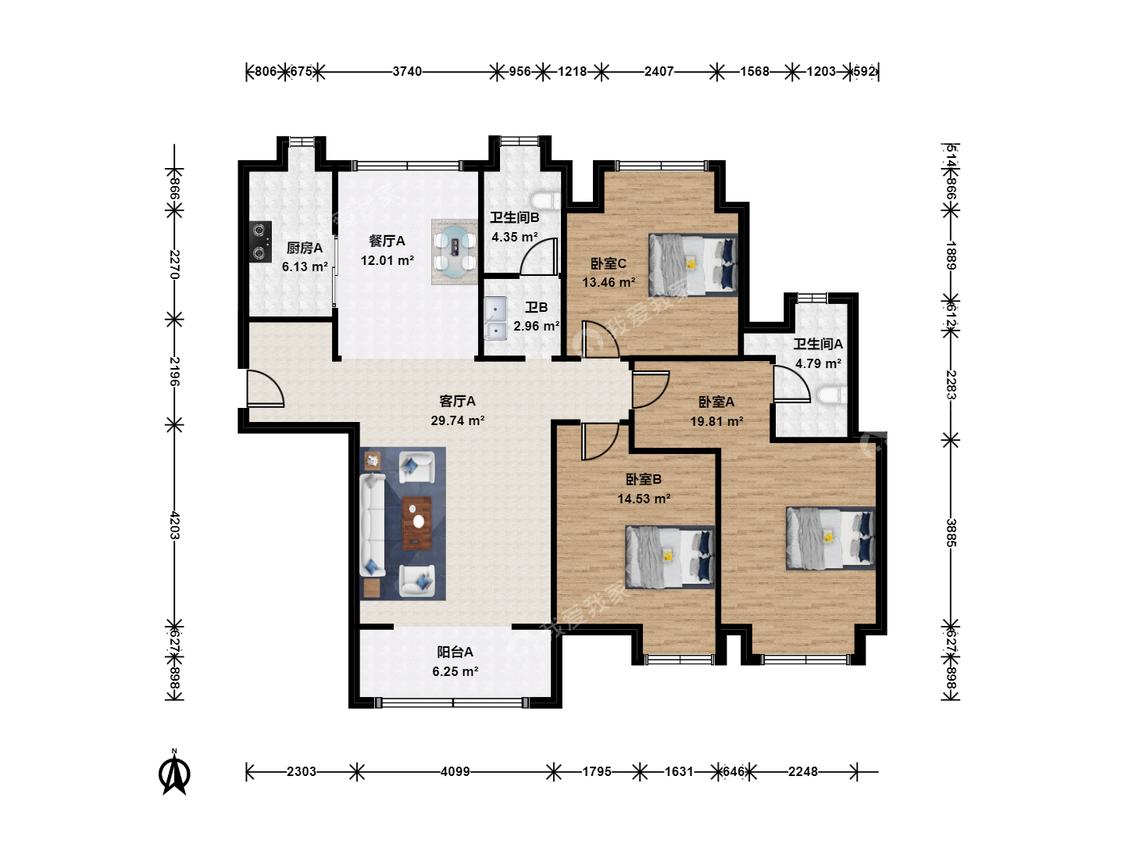 整租·环球翡翠湾花园