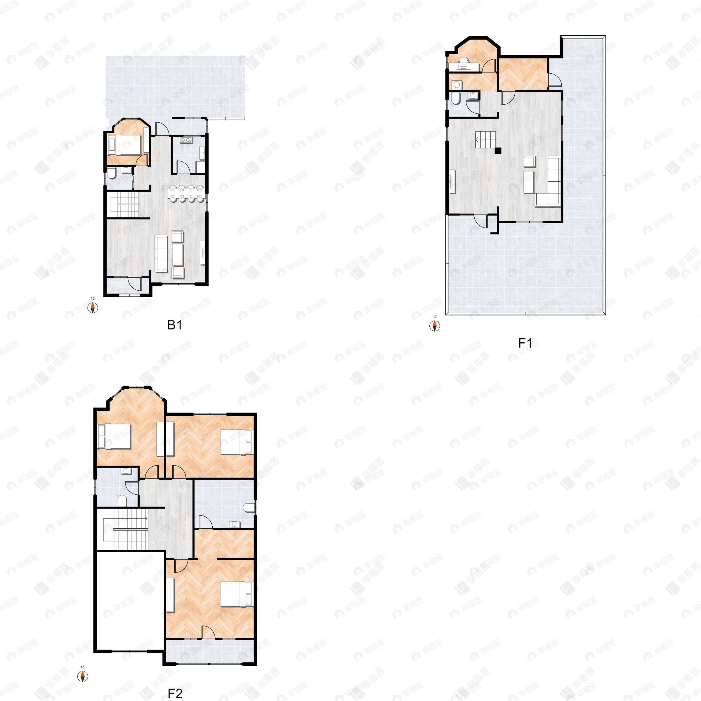 3室2厅4卫建面316平户型图