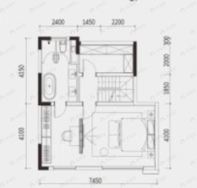 人居九林语3室2厅3卫户型图