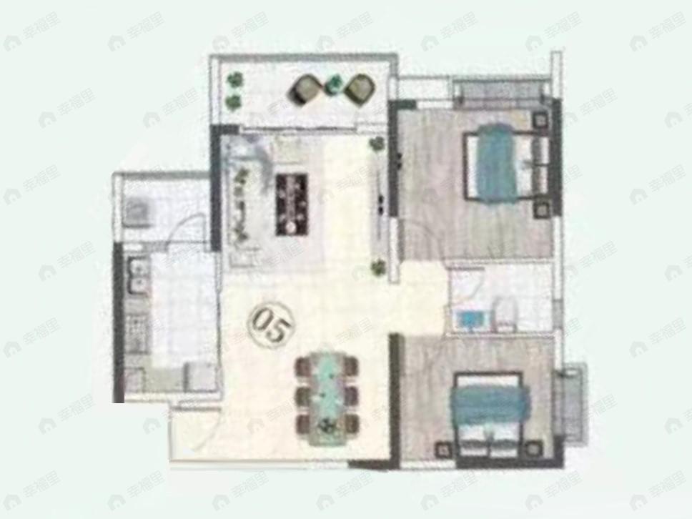 顺欣花园2室2厅1卫户型图