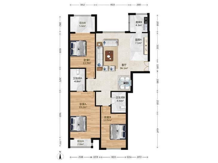 整租·润枫水尚(东区)