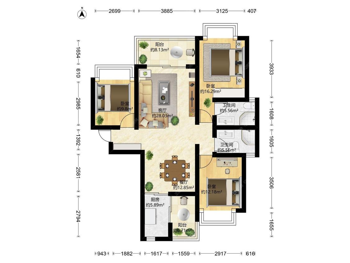 整租·中海湖畔岚庭