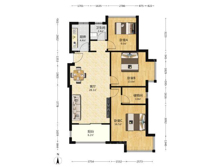整租·中南山锦花城