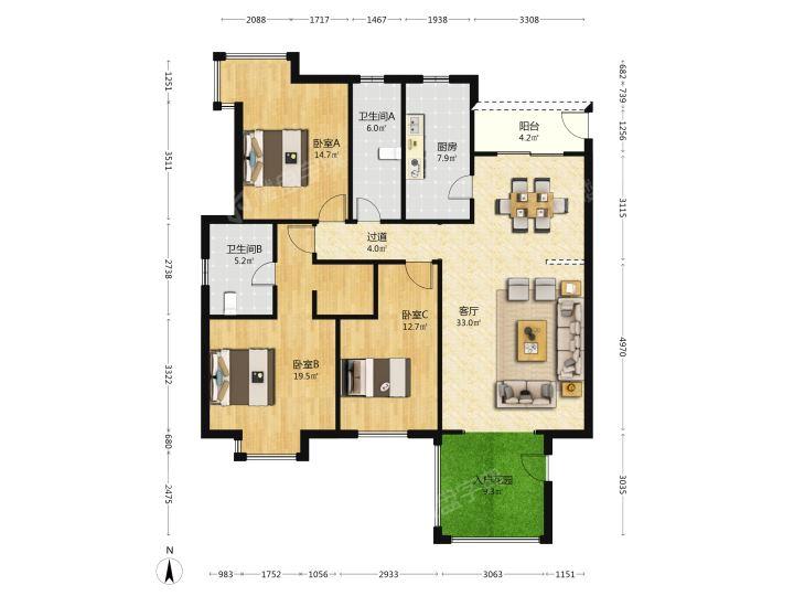 整租·海阔天空国瑞城(雅仕苑)