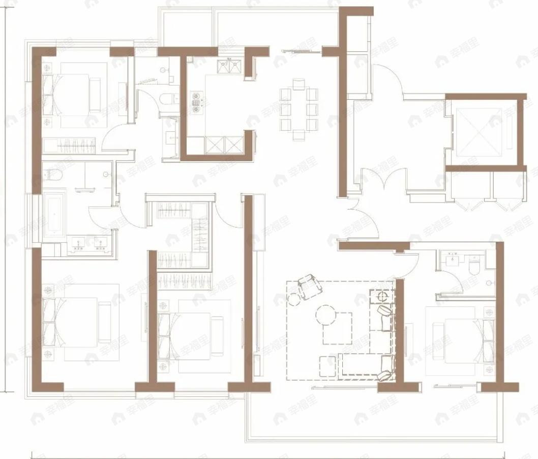 荣民捌号4室2厅3卫户型图