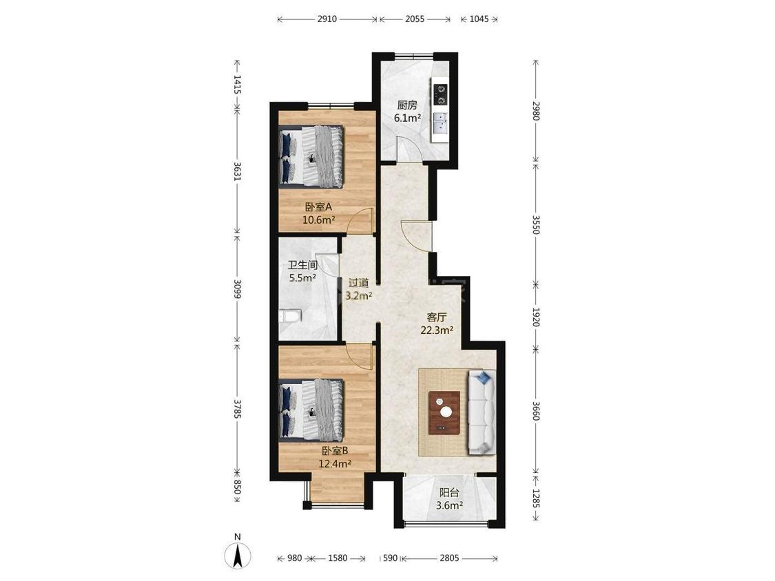 整租·中冶蓝城(东区)