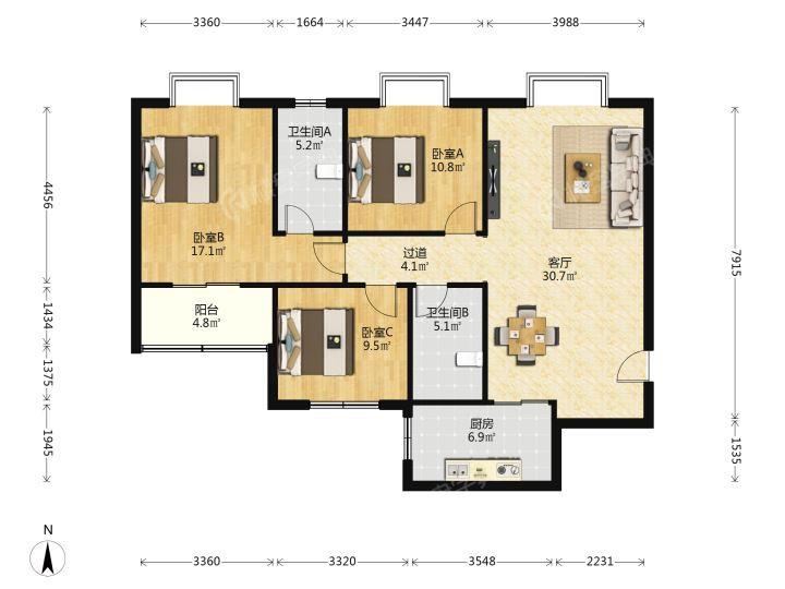 整租·辰宫双河湾