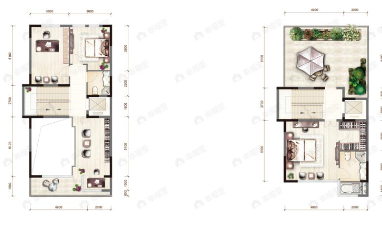 东河•院子6室3厅4卫户型图