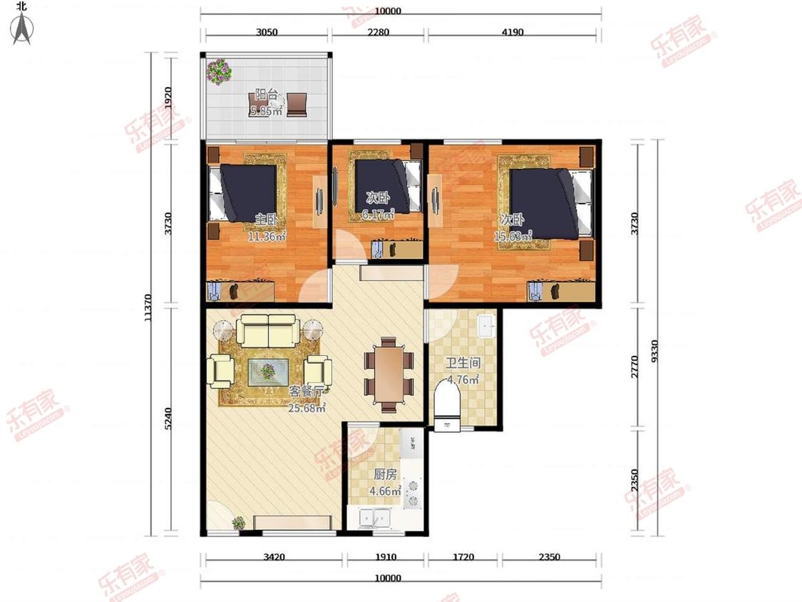 整租·长城二花园
