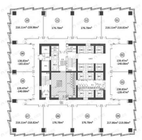 1室1厅建面139平户型图