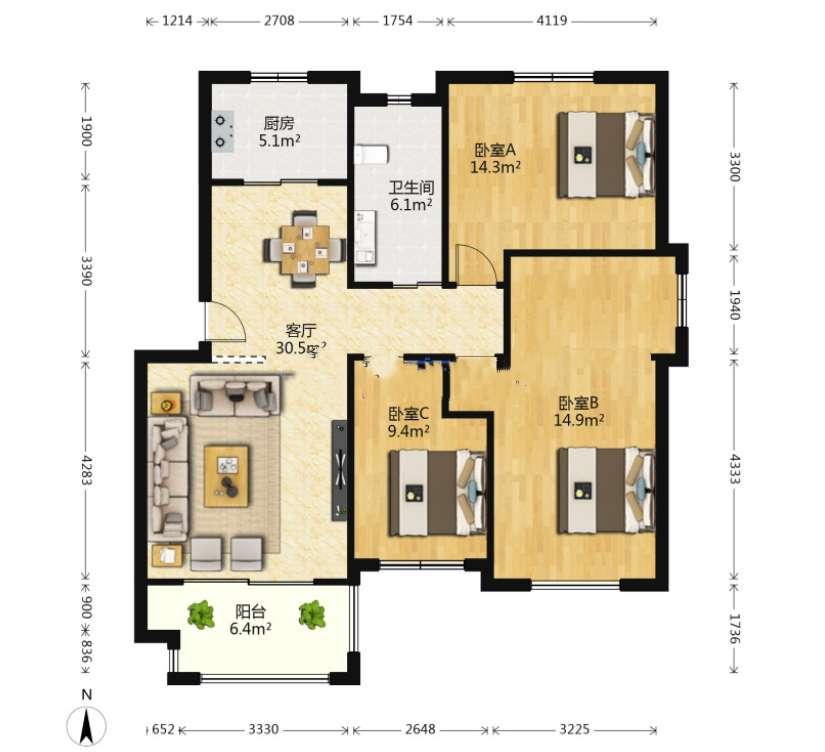 整租·长安萨尔斯堡