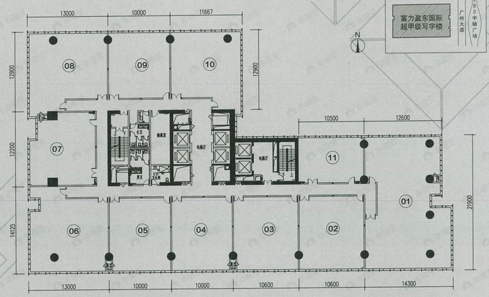 1室建面650平户型图