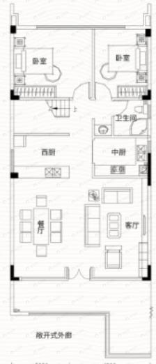 长房润和湘江玥3室2厅2卫户型图