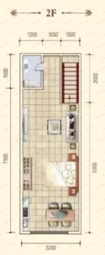 中国锦园2室2厅2卫户型图