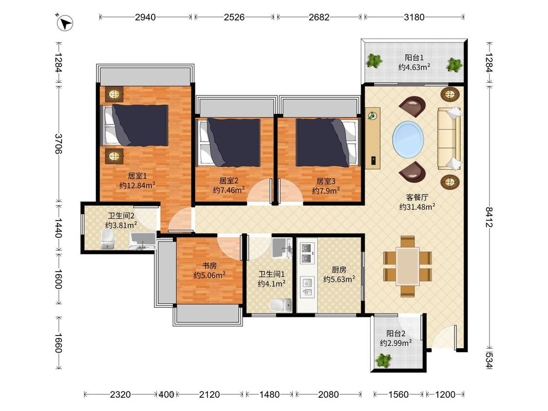 整租·龙光玖悦台