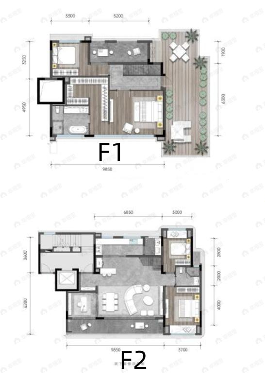 龙湖焕城4室2厅2卫户型图