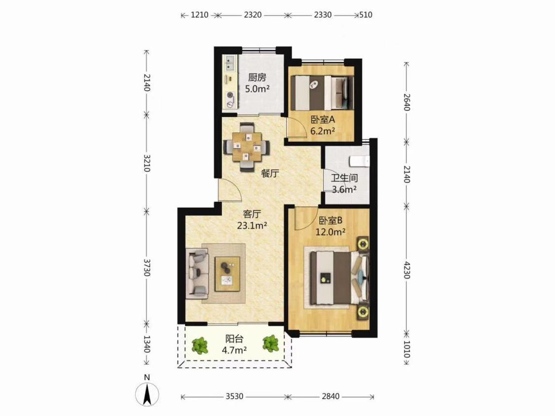 整租·汇秀景苑(二街坊)