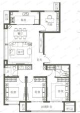 通建融创城4室2厅2卫户型图