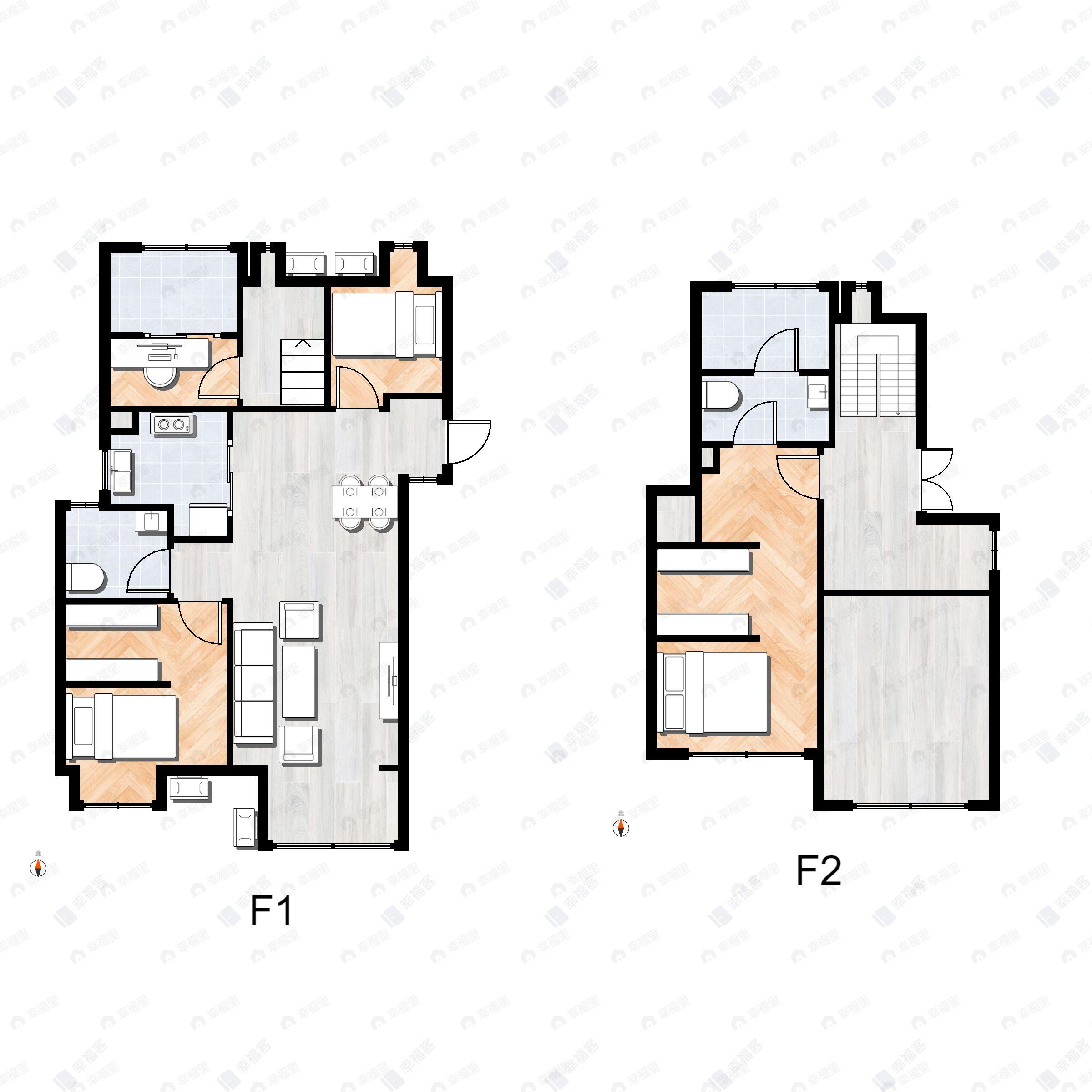4室2厅2卫建面140平户型图