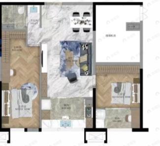 赛格中京坊2室2厅2卫户型图
