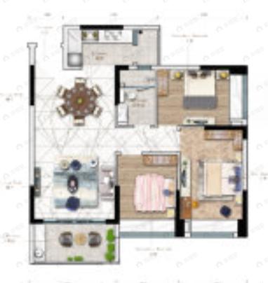 鸿瑞壹品3室2厅1卫户型图