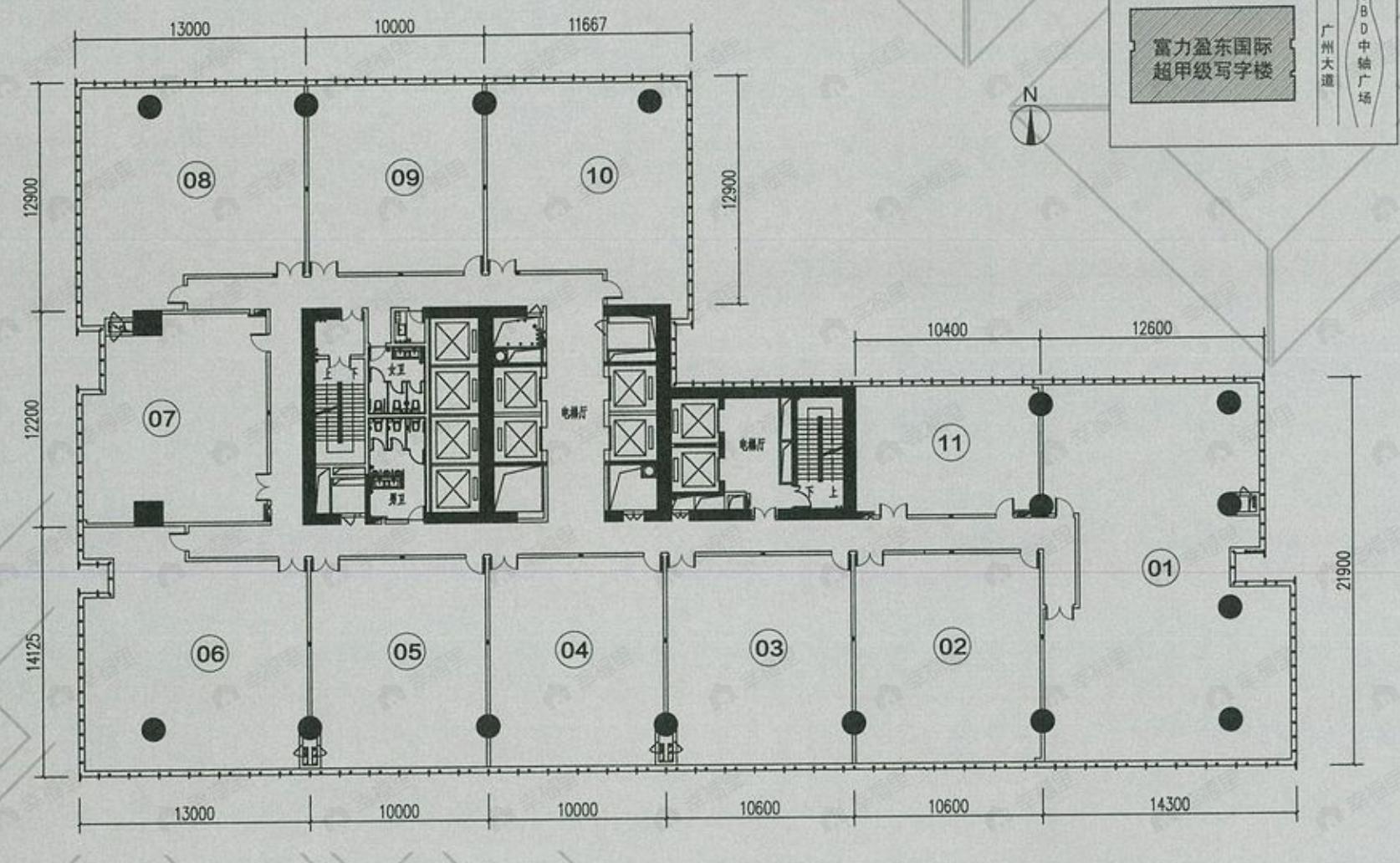 1室建面170平户型图