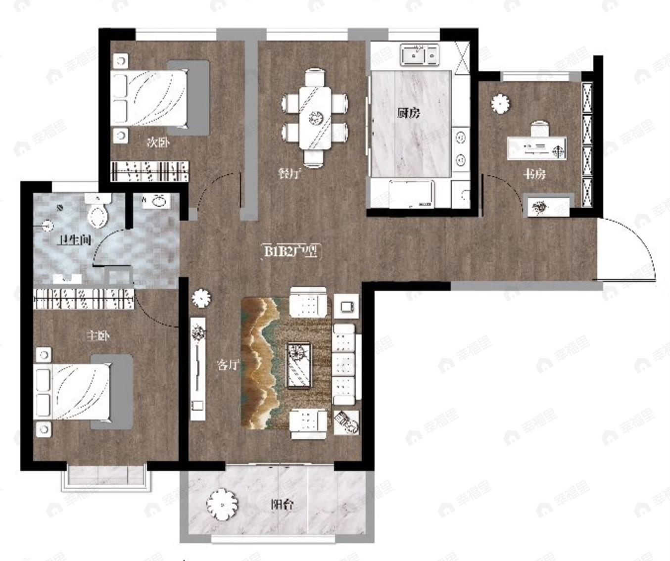 傲润天顺祥3室2厅1卫户型图