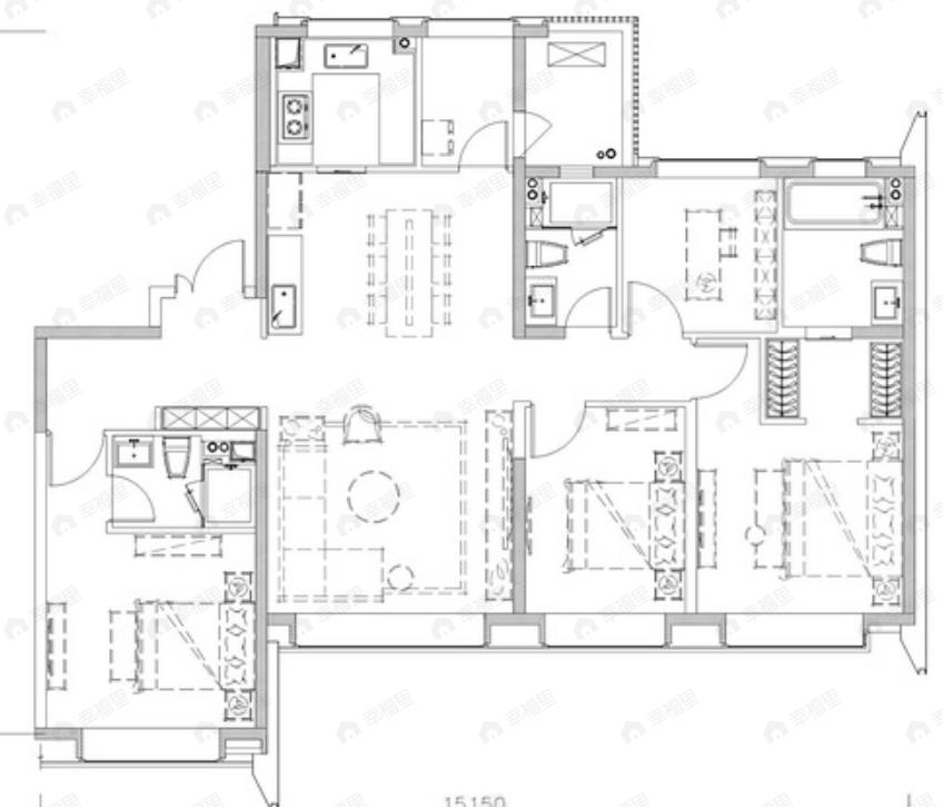 华润悦玺4室2厅3卫户型图