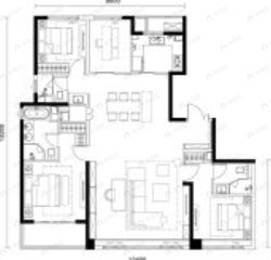 中粮奥体壹号4室2厅3卫户型图