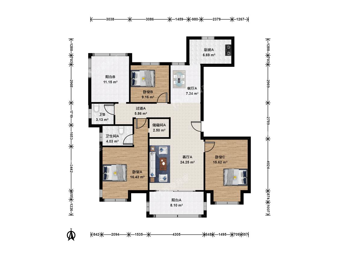 整租·城开新都雅苑