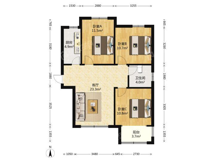 整租·荣盛花语城(一期)