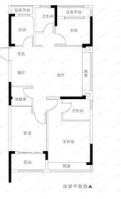 恒福禹都3室2厅2卫户型图