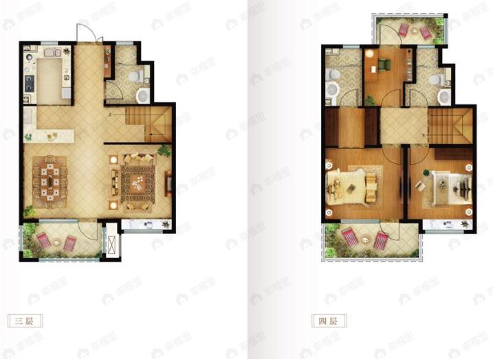 天一仁和珑樾雲谷3室3厅3卫户型图
